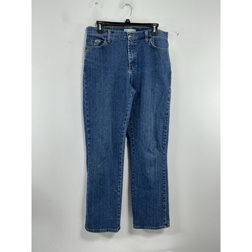 Woman’s Excellent Condition Lee Relaxed Straight Leg Blue Jeans 10